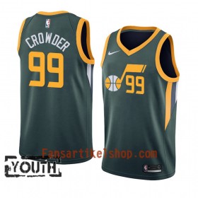 Utah Jazz Trikot Jae Crowder 99 2018-19 Nike Grün Swingman - Kinder